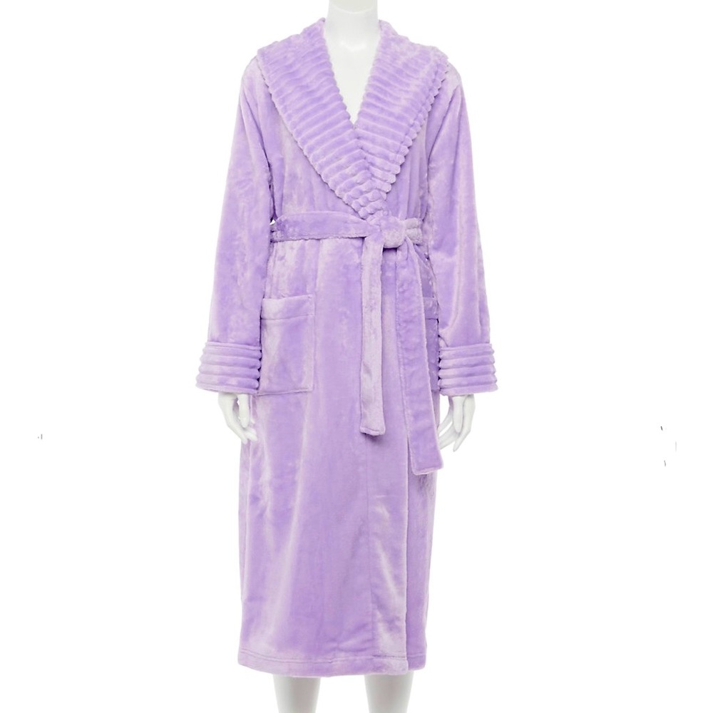 Sonoma Lilac Lavender Purple Plush Long Robe NEW